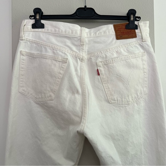 Levi's Premium 501 Big E Tab Cropped Distressed Jeans - High Rise Straight Leg - Picture 7 of 15